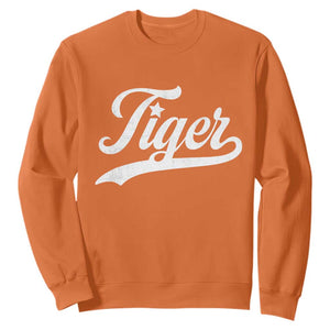 Retro Script Tigers Sweatshirt Vintage Team Name TS10 Orange Print Your Wear