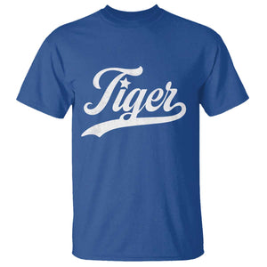 Retro Script Tigers T Shirt Vintage Team Name TS10 Royal Blue Print Your Wear