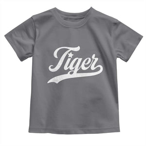 Retro Script Tiger Toddler T Shirt Vintage Sports Team Name TS10 Charcoal Print Your Wear