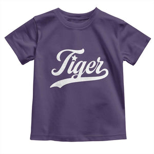 Retro Script Tiger Toddler T Shirt Vintage Sports Team Name TS10 Purple Print Your Wear