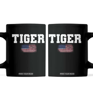 Classic Tigers Coffee Mug Retro Varsity Vintage Sports Team Name USA Flag TS10 Black Print Your Wear