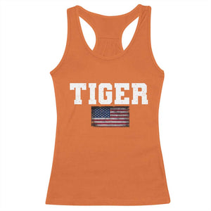 Classic Tigers Racerback Tank Top Retro Varsity Vintage Team Name USA Flag TS10 Orange Print Your Wear