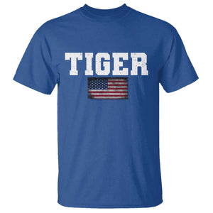 Classic Tigers T Shirt Retro Varsity Vintage Team Name USA Flag TS10 Royal Blue Print Your Wear