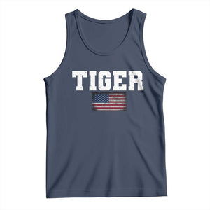 Classic Tigers Tank Top Retro Varsity Vintage Sports Team Name USA Flag TS10 Navy Print Your Wear
