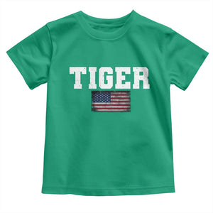 Classic Tiger Toddler T Shirt Retro Varsity Vintage Sports Team Name USA Flag TS10 Irish Green Print Your Wear