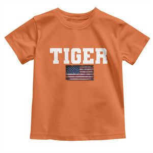 Classic Tiger Toddler T Shirt Retro Varsity Vintage Sports Team Name USA Flag TS10 Orange Print Your Wear