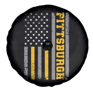 Pittsburgh Spare Tire Cover Retro Vintage USA Flag Patriotic American TS10 Print Your Wear