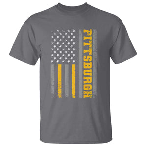 PFS Game Day T Shirt Retro Vintage USA Flag Patriotic American TS10 Charcoal Print Your Wear