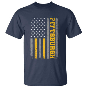PFS Game Day T Shirt Retro Vintage USA Flag Patriotic American TS10 Navy Print Your Wear