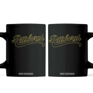 Pittsburgh Coffee Mug Classic Retro Vintage Pennsylvania PA TS10 Black Print Your Wear