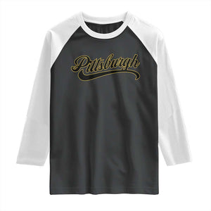 PFS Game Day Raglan Shirt Classic Retro Vintage Pennsylvania PA TS10 Black White Print Your Wear