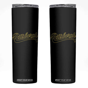 Pittsburgh Skinny Tumbler Classic Retro Vintage Pennsylvania PA TS10 Black Print Your Wear