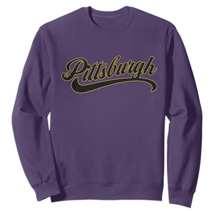 Pittsburgh Sweatshirt Classic Retro Vintage Pennsylvania PA TS10 Purple Print Your Wear