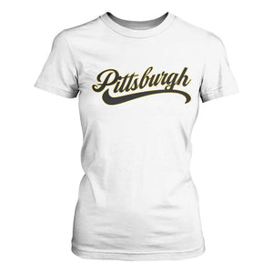 Pittsburgh T Shirt For Women Classic Retro Vintage Pennsylvania PA TS10 White Print Your Wear