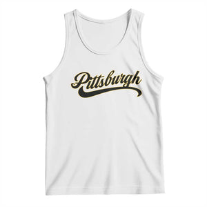 Pittsburgh Tank Top Classic Retro Vintage Pennsylvania PA TS10 White Print Your Wear