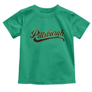 Pittsburgh Toddler T Shirt Classic Retro Vintage Pennsylvania PA TS10 Irish Green Print Your Wear