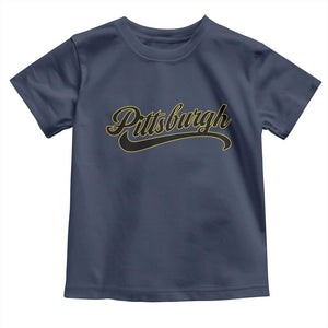 Pittsburgh Toddler T Shirt Classic Retro Vintage Pennsylvania PA TS10 Navy Print Your Wear