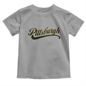 Pittsburgh Toddler T Shirt Classic Retro Vintage Pennsylvania PA TS10 Sport Gray Print Your Wear