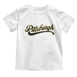 Pittsburgh Toddler T Shirt Classic Retro Vintage Pennsylvania PA TS10 White Print Your Wear