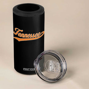 Vintage Tennessee 4 in 1 Can Cooler Tumbler Classic TN Orange Print Retro Vintage TS10 Print Your Wear