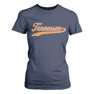Vintage Tennessee T Shirt For Women Classic TN Orange Print Retro Vintage TS10 Navy Print Your Wear
