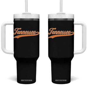 Vintage Tennessee Tumbler With Handle Classic TN Orange Print Retro Vintage TS10 One Size: 40 oz Black Print Your Wear