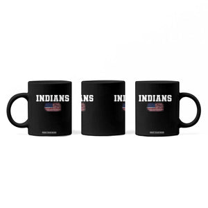 Classic Indians Coffee Mug Retro Varsity Vintage Sports Team Name USA Flag TS10 Print Your Wear