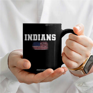 Classic Indians Coffee Mug Retro Varsity Vintage Sports Team Name USA Flag TS10 Print Your Wear