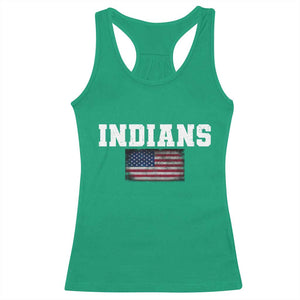 Classic Indians Racerback Tank Top Retro Varsity Vintage Team Name USA Flag TS10 Irish Green Print Your Wear