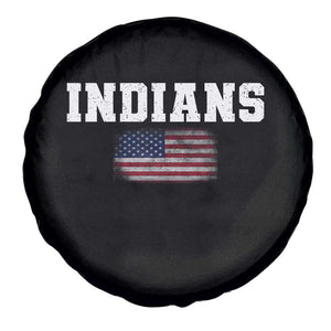 Classic Indians Spare Tire Cover Retro Varsity Vintage Sports Team Name USA Flag TS10 Print Your Wear