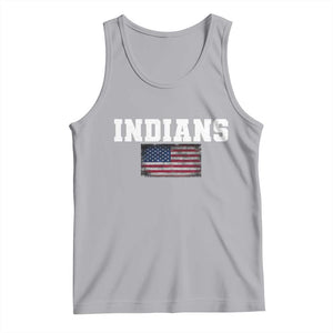 Classic Indians Tank Top Retro Varsity Vintage Sports Team Name USA Flag TS10 Athletic Heather Print Your Wear