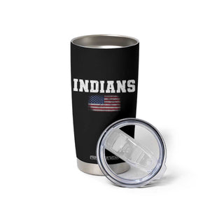Classic Indians Tumbler Cup Retro Varsity Vintage Sports Team Name USA Flag TS10 Print Your Wear