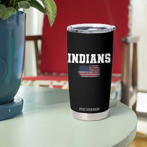 Classic Indians Tumbler Cup Retro Varsity Vintage Sports Team Name USA Flag TS10 Print Your Wear