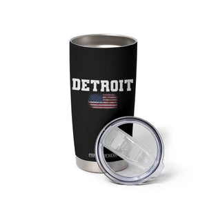 Classic Detroit Tumbler Cup Retro Varsity Vintage Sports Team Name USA Flag TS10 Print Your Wear
