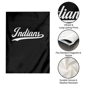 Retro Script Indians Garden Flag Vintage Sports Team Name TS10 Print Your Wear