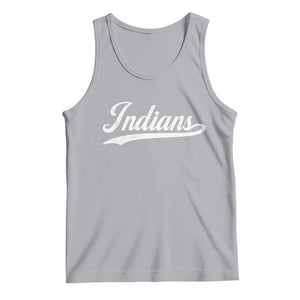 Retro Script Indians Tank Top Vintage Sports Team Name TS10 Athletic Heather Print Your Wear