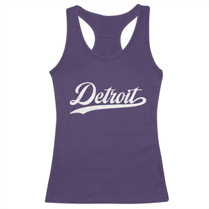 Retro Script Detroit Racerback Tank Top Vintage Team Name TS10 Purple Print Your Wear
