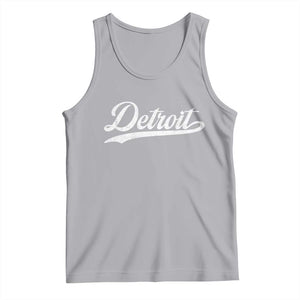 Retro Script Detroit Tank Top Vintage Sports Team Name TS10 Athletic Heather Print Your Wear