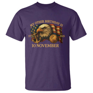 Veteran 250th Anniversary T Shirt My Other Birthday Is 10 November 1775 TS10 Purple Print Your Wear