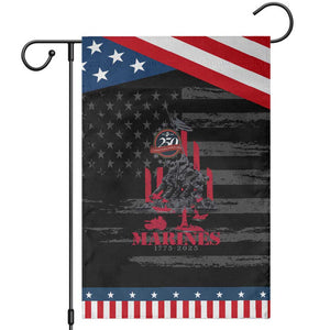 Marine Veteran 250th Anniversary Garden Flag Retro Military Corps American Flag TS10 Distressed Black Blue Print Your Wear