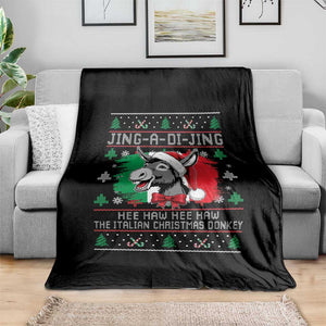 Italian Christmas Donkey Throw Blanket Jing a Di Jing Dominick the Ugly Christmas TS10 Print Your Wear