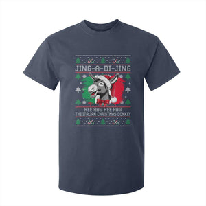 Italian Christmas Donkey T Shirt For Kid Jing a Di Jing Dominick the Ugly Christmas TS10 Navy Print Your Wear