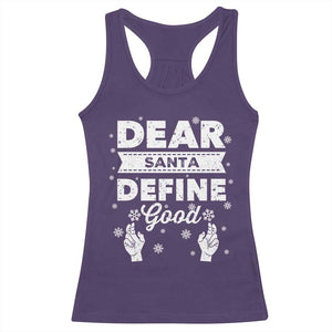 Dear Santa Christmas Racerback Tank Top Naughty Nice Funny Funny Family Xmas Pajamas TS10 Purple Print Your Wear