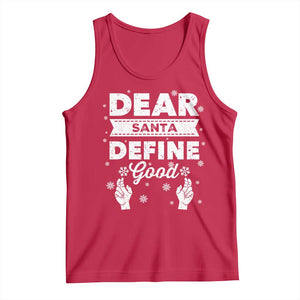 Dear Santa Christmas Tank Top Naughty Nice Funny Funny Family Xmas Pajamas TS10 Red Print Your Wear