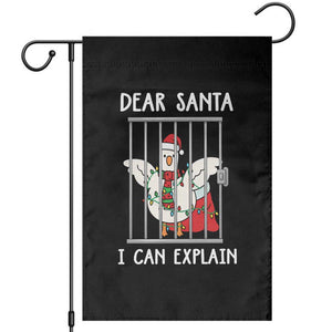 Funny Christmas Goose Garden Flag Dear Santa I Can Explain Xmas Meme TS10 Black Print Your Wear