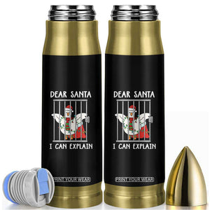 Funny Christmas Goose Bullet Tumbler Dear Santa I Can Explain Xmas Meme TS10 Black Print Your Wear