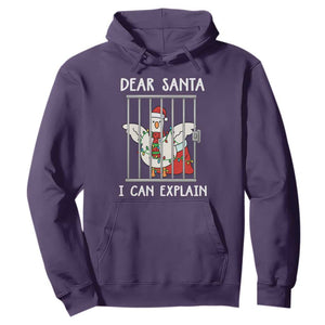 Funny Christmas Goose Hoodie Dear Santa I Can Explain Xmas Meme TS10 Purple Print Your Wear