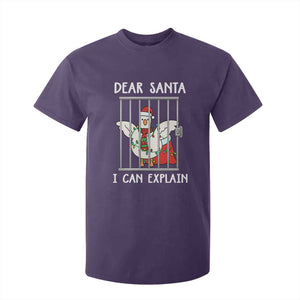 Funny Christmas Goose T Shirt For Kid Dear Santa I Can Explain Xmas Meme TS10 Purple Print Your Wear