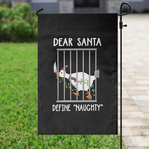 Funny Christmas Goose Garden Flag Dear Santa Define Naughty Xmas Meme TS10 Print Your Wear