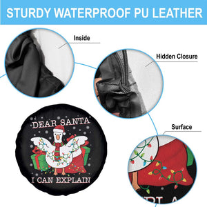 Funny Christmas Goose Spare Tire Cover Dear Santa I Can Explain Cute Xmas Meme TS10 Print Your Wear